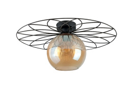 Lampa sufitowa 1xE27 FIESTA BLACK/HONEY