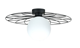 Lampa sufitowa 1xE27 FIESTA BLACK/WHITE