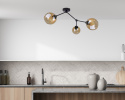 Lampa sufitowa 3xE27 ACRO BLACK/HONEY