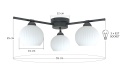 Lampa sufitowa 3xE27 ALBEDO WHITE