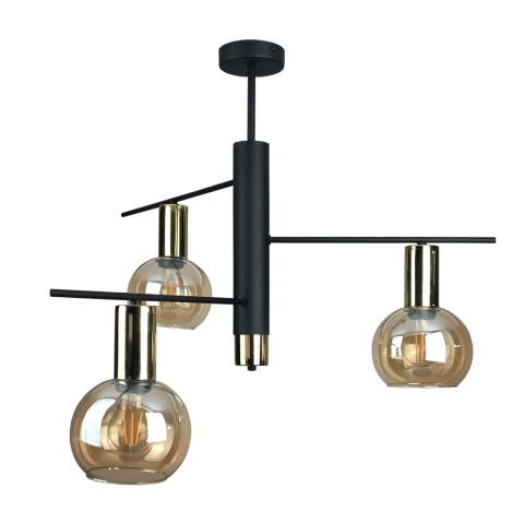 Lampa sufitowa 3xE27 AMBLERO GOLD/HONEY