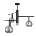 Lampa sufitowa 3xE27 AMBLERO SILVER/SMOKY