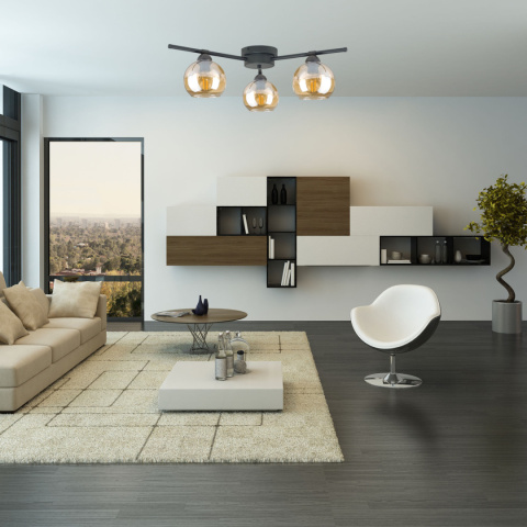 Lampa sufitowa 3xE27 BOZON AMBER