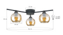 Lampa sufitowa 3xE27 BOZON AMBER