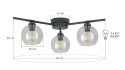 Lampa sufitowa 3xE27 BOZON CLEAR