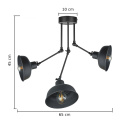 Lampa sufitowa 3xE27 HERMES BLACK