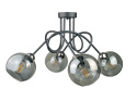 Lampa sufitowa 4xE27 RING BLACK/SILVER