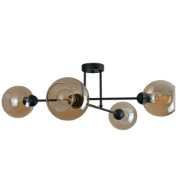 Lampa sufitowa 4xE27 VASCO BLACK/HONEY