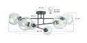 Lampa sufitowa 6xE27 VASCO BLACK/CLEAR