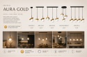 Lampa wisząca 1xE14 Aura Black/Gold