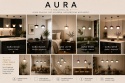 Lampa wisząca 1xE14 Aura Black/Gold