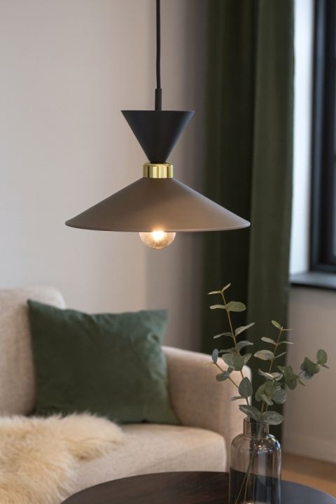 Lampa wisząca 1xE27 Amaris Black/Brown
