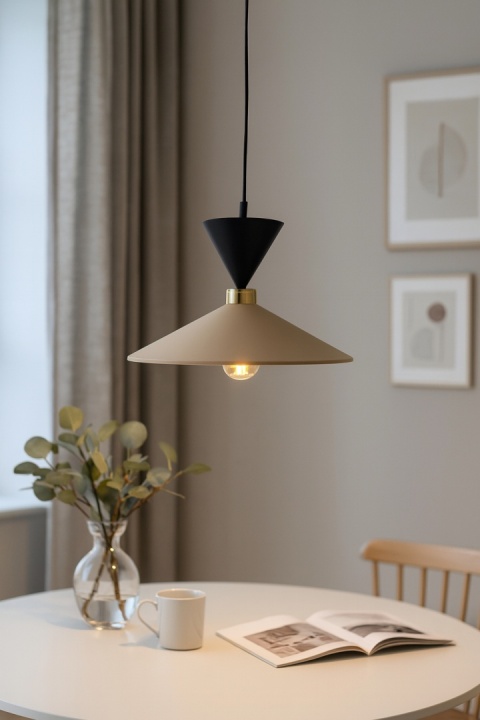 Lampa wisząca 1xE27 Amaris Black/Latte