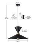Lampa wisząca 1xE27 Amaris Black