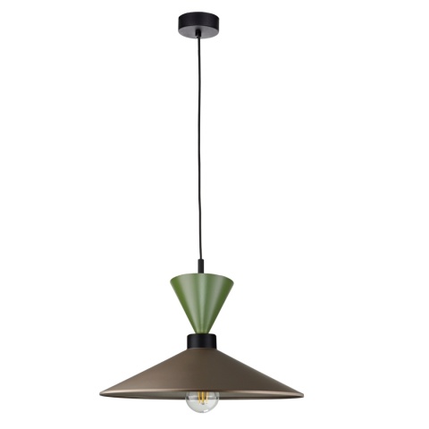 Lampa wisząca 1xE27 Amaris II Khaki/Brown