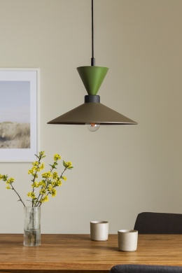 Lampa wisząca 1xE27 Amaris II Khaki/Brown