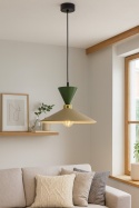 Lampa wisząca 1xE27 Amaris Khaki/Latte