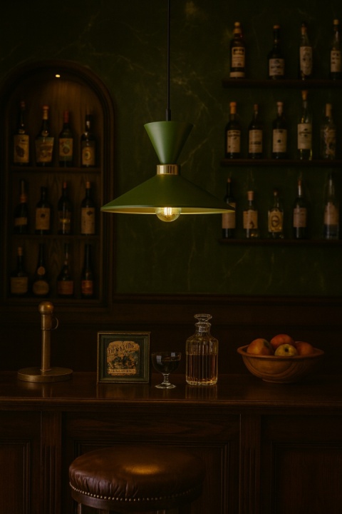 Lampa wisząca 1xE27 Amaris Khaki