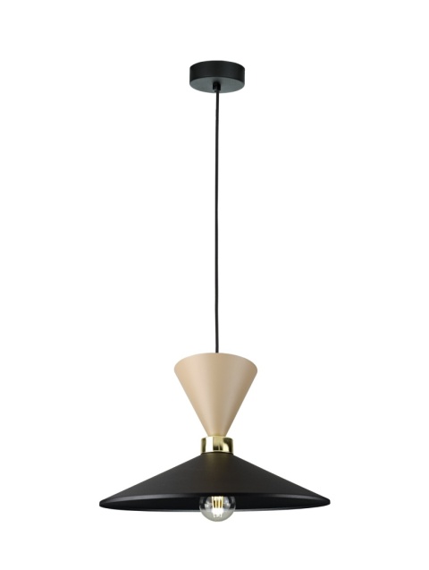 Pendant lamp 1xE27 Amaris Latte/Black