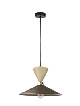 Lampa wisząca 1xE27 Amaris Latte/Brown