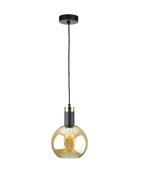 Lampa wisząca 1xE27 Auralis Black/Gold