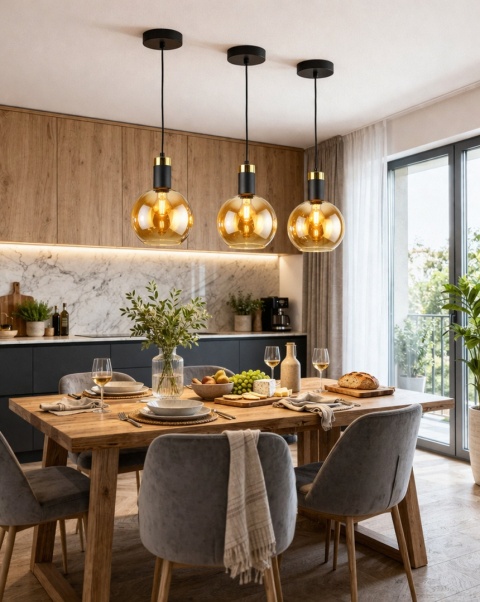 Lampa wisząca 1xE27 Auralis Black/Gold