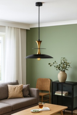 Lampa wisząca 1xE27 Celesta Black/Gold