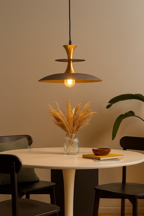 Lampa wisząca 1xE27 Celesta Brown/Gold