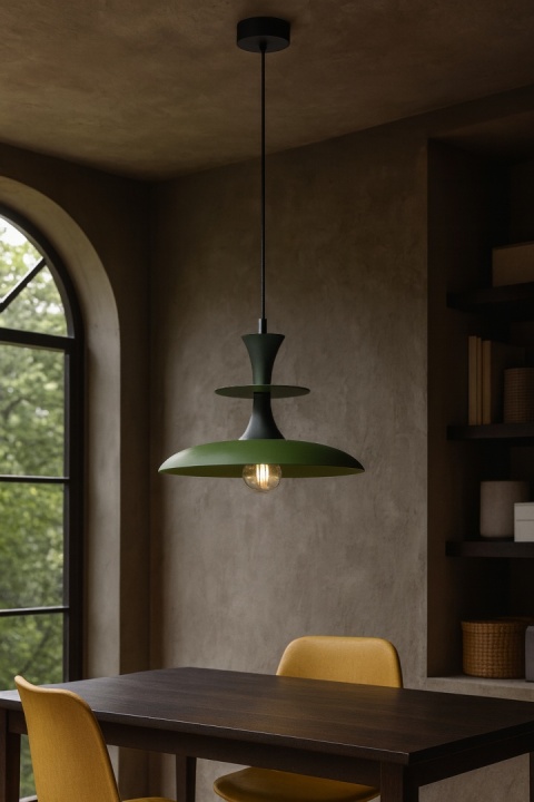 Lampa wisząca 1xE27 Celesta Khaki/Black