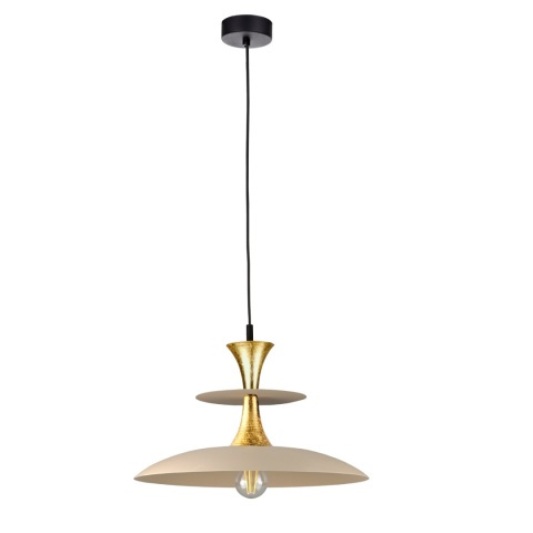 Lampa wisząca 1xE27 Celesta Latte/Gold