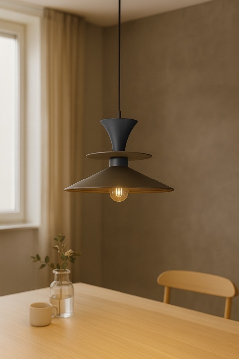 Lampa wisząca 1xE27 Della Black/Brown