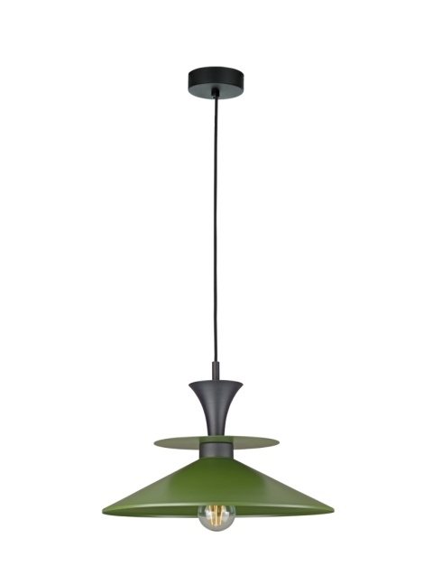 Pendant lamp 1xE27 Della Black/Khaki