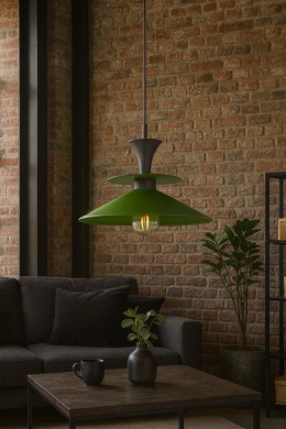 Lampa wisząca 1xE27 Della Black/Khaki