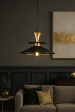 Lampa wisząca 1xE27 Della Gold/Black