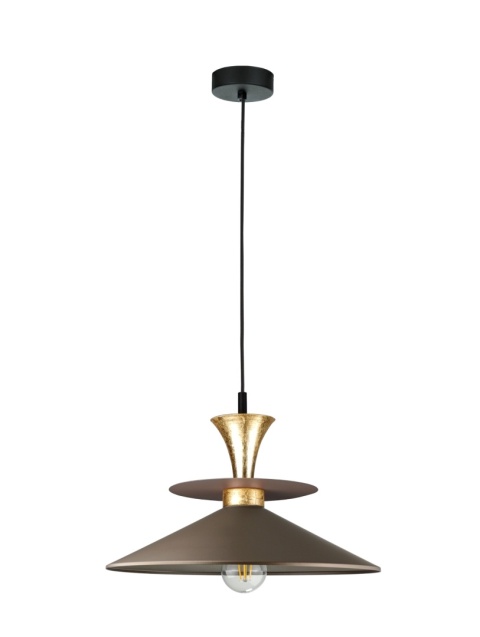 Lampa wisząca 1xE27 Della Gold/Brown