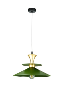 Lampa wisząca 1xE27 Della Gold/Khaki