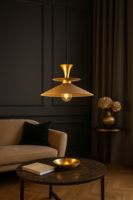 Lampa wisząca 1xE27 Della Gold/Latte