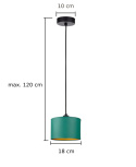 Lampa wisząca 1xE27 FLOW GREEN