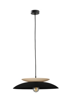Lampa wisząca 1xE27 Ferro Black/Latte