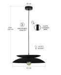 Lampa wisząca 1xE27 Ferro Black