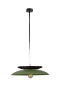Lampa wisząca 1xE27 Ferro Khaki/Black