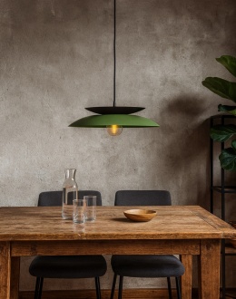 Lampa wisząca 1xE27 Ferro Khaki/Black