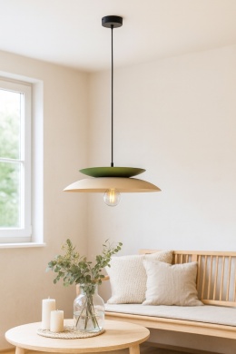 Lampa wisząca 1xE27 Ferro Latte/Khaki