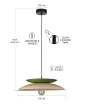 Lampa wisząca 1xE27 Ferro Latte/Khaki