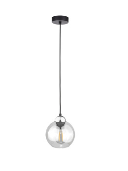 Lampa wisząca 1xE27 MIRAGE BLACK/SILVER