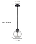 Lampa wisząca 1xE27 MIRAGE BLACK