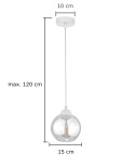 Lampa wisząca 1xE27 MIRAGE WHITE