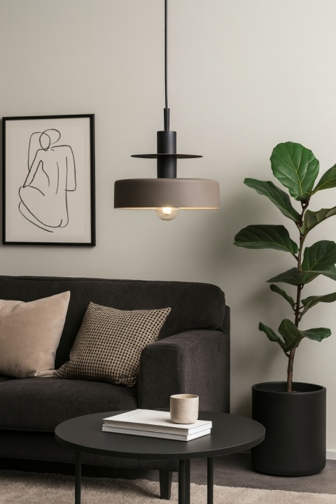 Lampa wisząca 1xE27 Solea Brown/Black