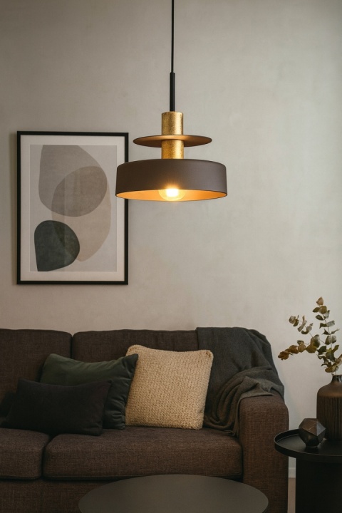 Pendant Lamp 1xE27 Solea Brown/Gold
