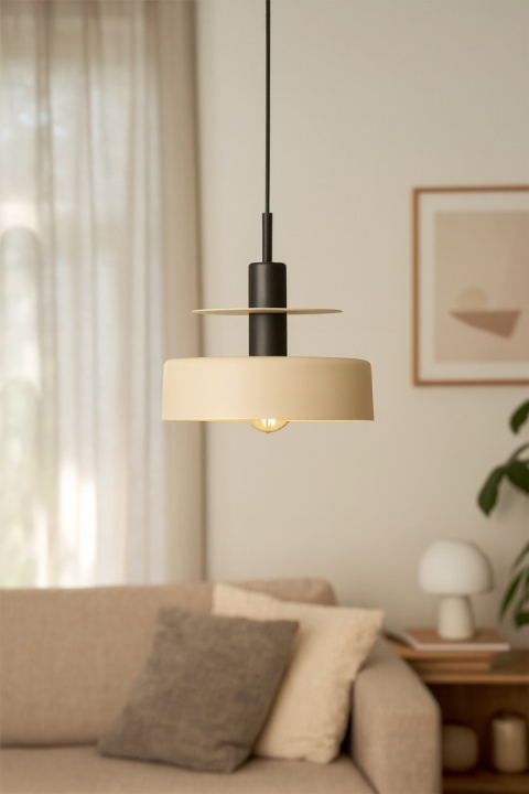 Lampa wisząca 1xE27 Solea Latte/Black